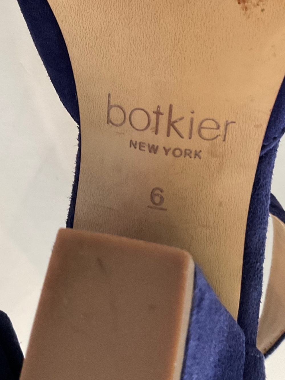 Botkier Heeled Ankle Strap Sandals Purple Suede Size 6 - Picture 7 of 7